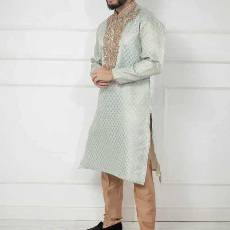 Luxe Jacquard Kurta & Trouser Set